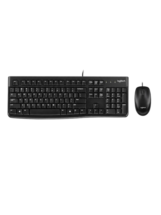 Клавиатура и мышь Logitech MK120, проводной комплект для компьютера
