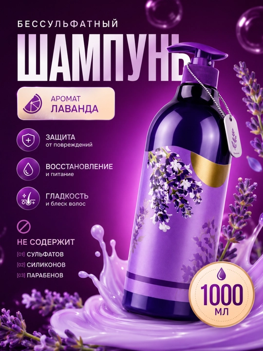 Шампунь для волос, 1200 мл - 
