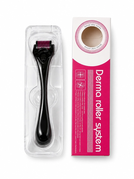 Мезороллер Derma Roller для ухода за кожей, 540 игл, с защитным футляром