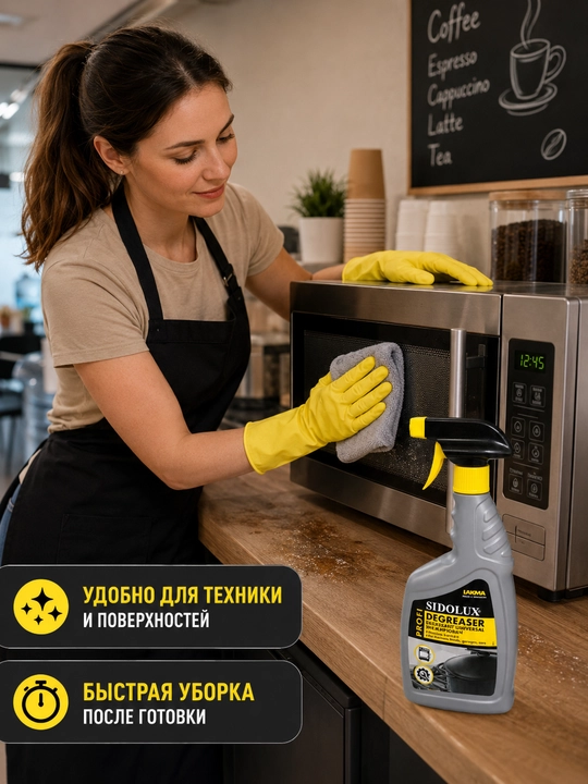 Sidolux PROFI universal yog‘ ketkazuvchi, oshxona uchun antiyog‘ sprey, 750 ml