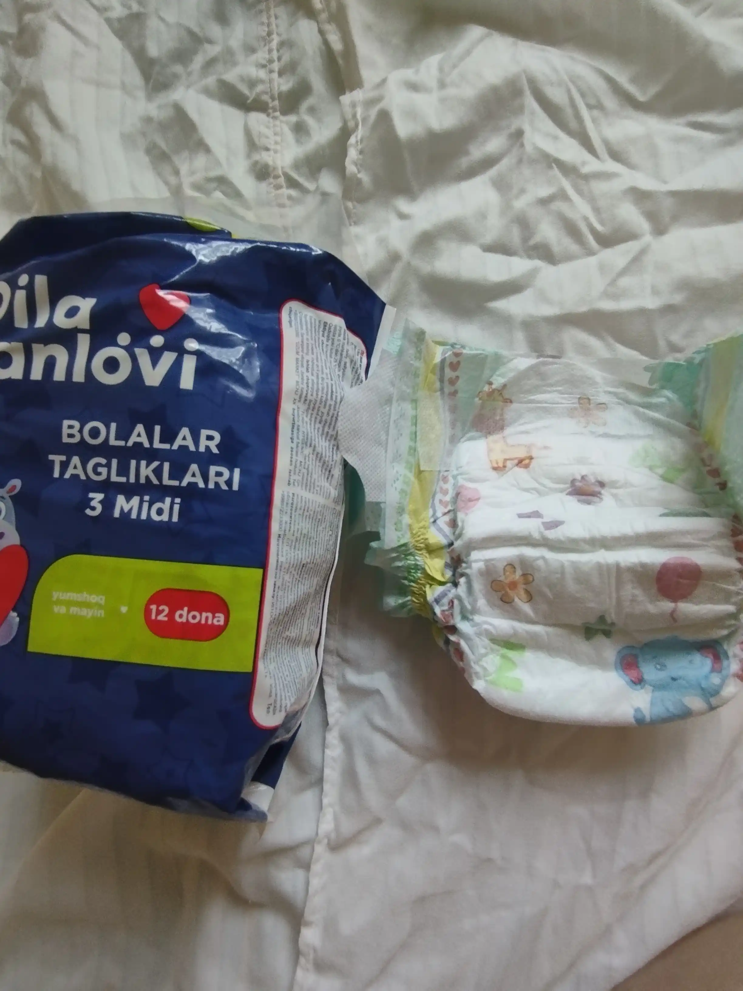 Подгузники Oila Tanlovi 3 (MIDI), 12 шт