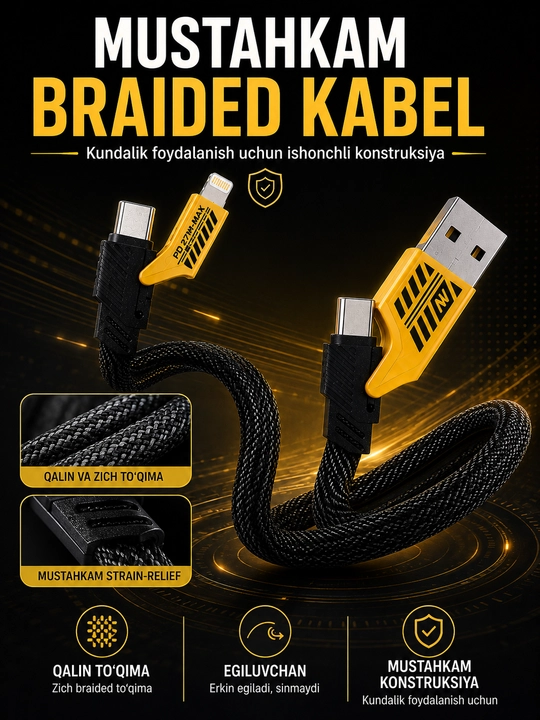 Быстрое зарядное устройство USB-C Type-C с кабелем для iPhone Samsung телефонов
