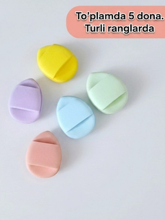 Набор мини-спонжей для макияжа PUFF, 5 шт., цвета в ассортименте