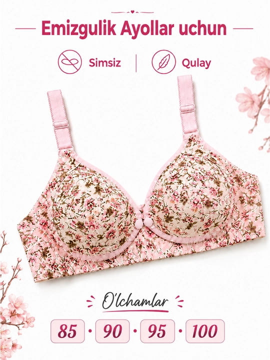 Emizikli va homilador ayollar uchun byustgalter, XB o‘lcham, lifchik, qulay, 85-100 - 