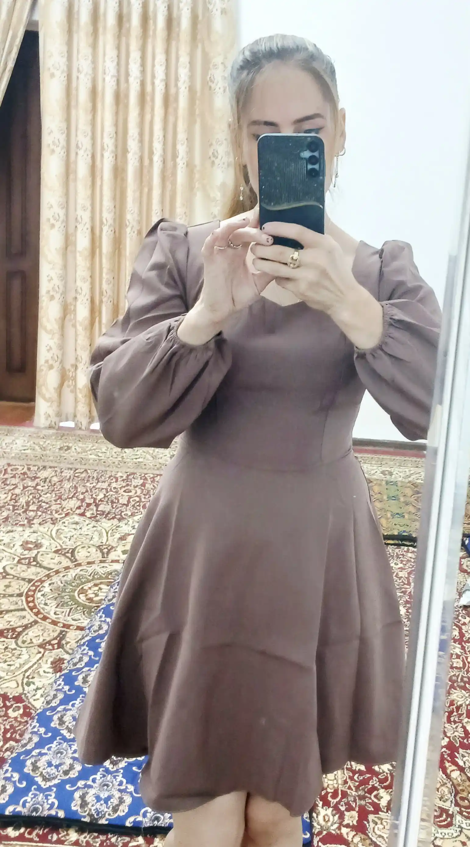 Платье женское, c длинным рукавом, классическое, офисное