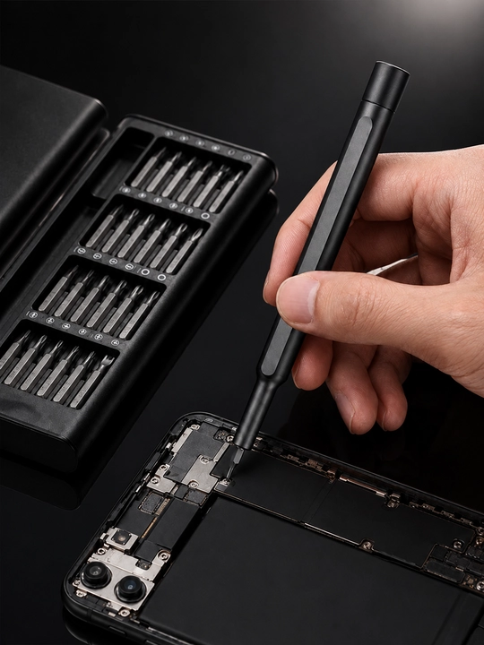 Telefon va noutbuk uchun 32 ta 1 da aniq buragichlarning universal to‘plami