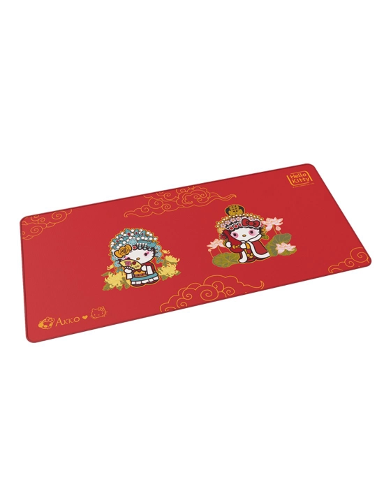 Игровой коврик Akko Hello Kitty Peking Opera Deskmat, 900×400 мм, 3 мм, резиновый, красный