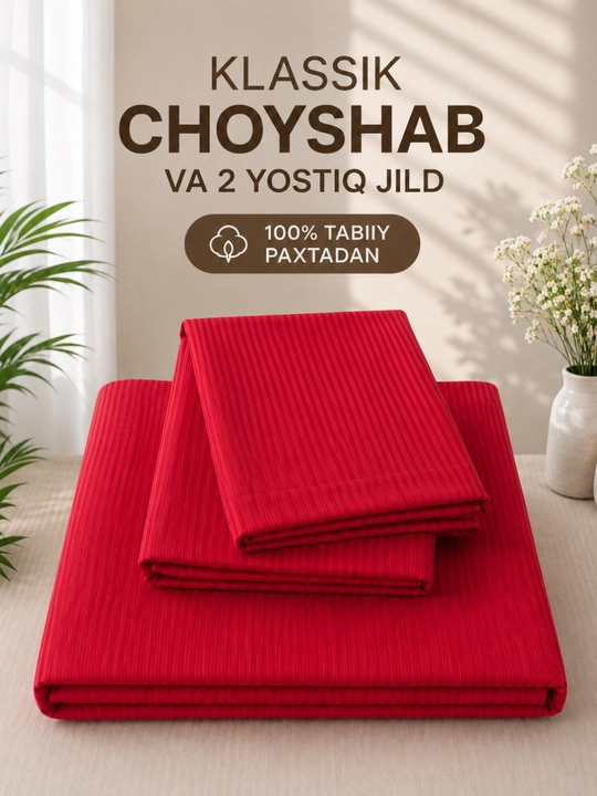 Ikki kishilik choyshab to‘plami, choyshablar to‘plami, paxtadan