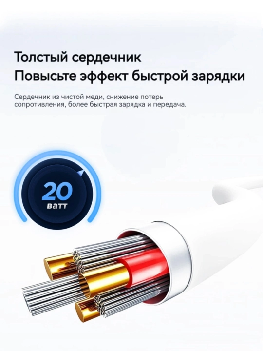 Кабель USB-C → Lightning, для iPhone и iPad, 1 метр