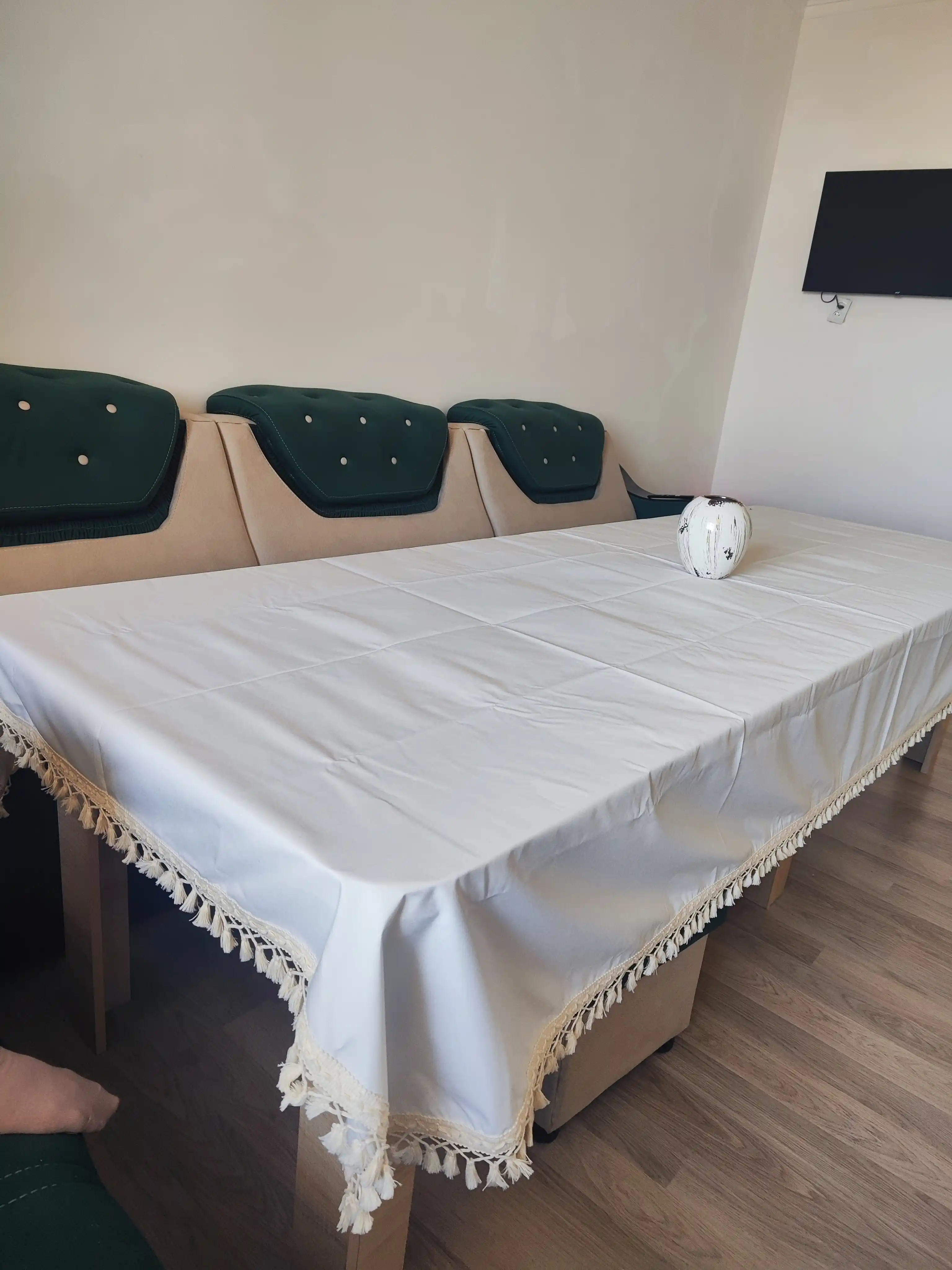 Suv o'tkazmaydigan dasturxon, popukli, oshxona va bayram stoli uchun, duck mato