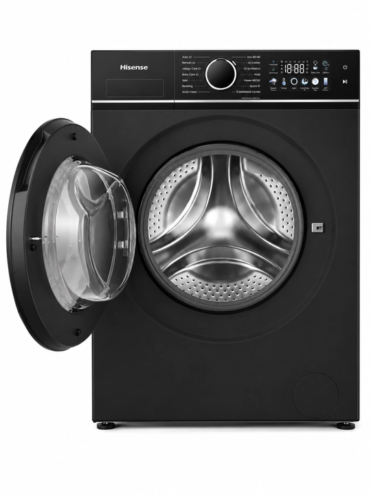 Hisense kir yuvish mashinasi, 9 kg, inverter motor, bug‘li yuvish, Wi-Fi