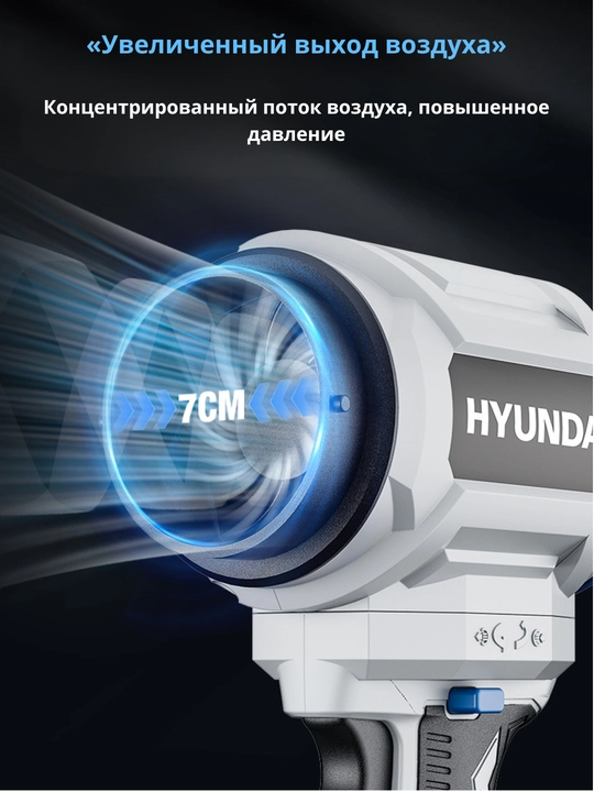Аккумуляторная бесщёточная воздуходувка HYUNDAI