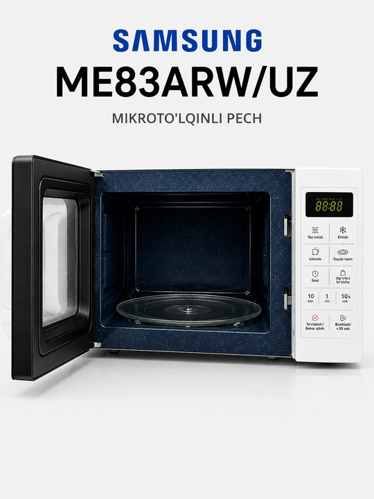 Samsung ME83ARW/UZ 23 litrli mikroto‘lqinli pech