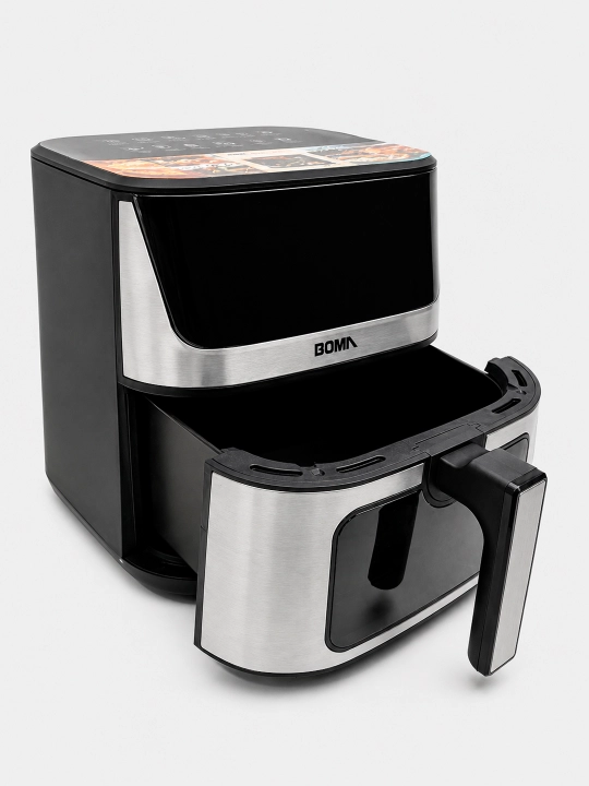 Aerogril BOMA 8–14L, 8–12 dastur, 2600 W, ikkita savatli, yog'siz qovurish, tez pishirish