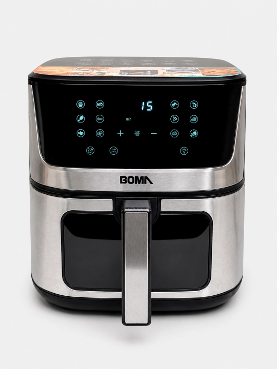 Aerogril BOMA 8–14L, 8–12 dastur, 2600 W, ikkita savatli, yog'siz qovurish, tez pishirish