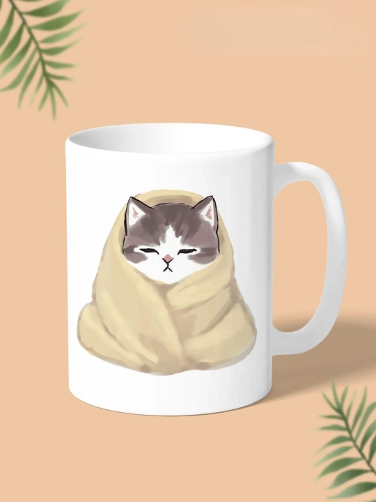 Кружка с котиками, для чая и кофе