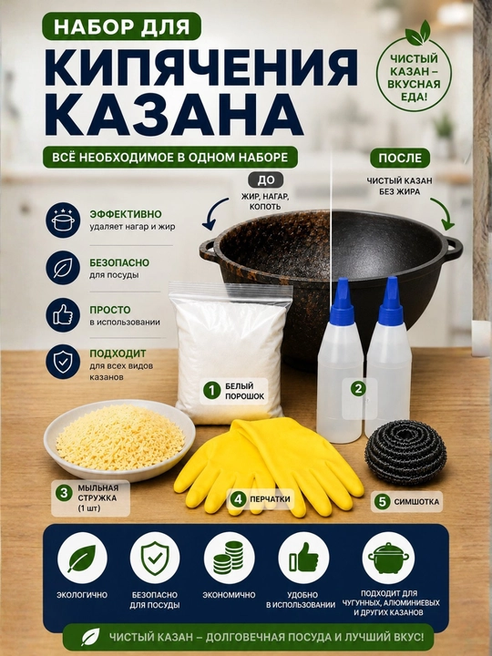 Qozonlarni qaynatish va tozalash to‘plami - 