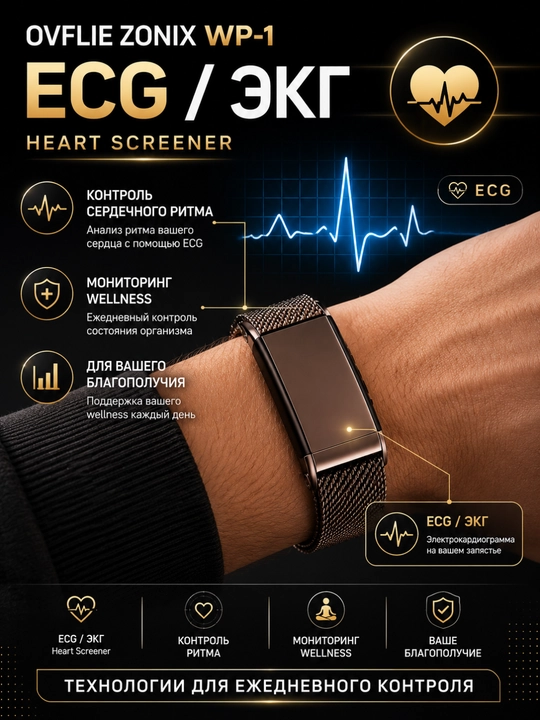 Smart Bracelet — aqlli fitness bilaguzuk ECG, SpO₂, uyqu va yurak urishi