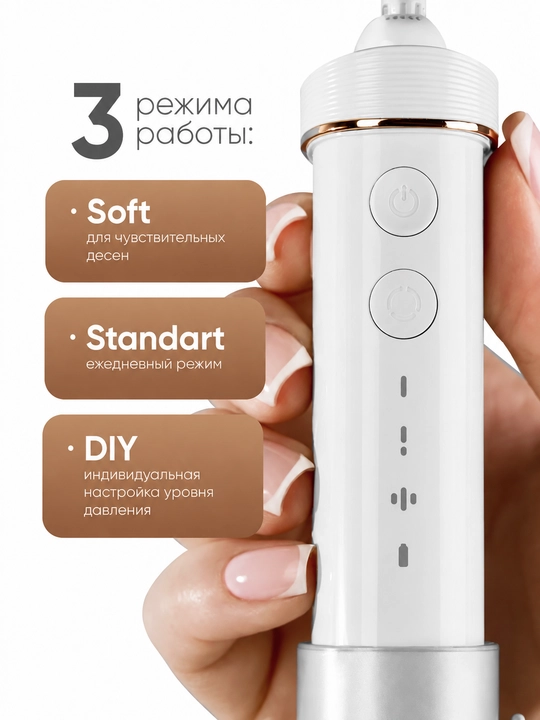 Portativ tish irrigatori Revyline RL 430, buklanadigan, 3 rejim, IPX7, Type-C