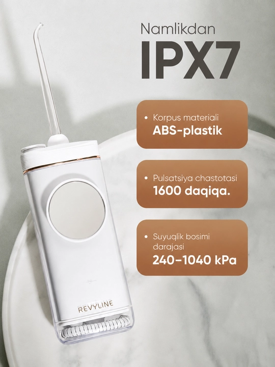 Portativ tish irrigatori Revyline RL 430, buklanadigan, 3 rejim, IPX7, Type-C