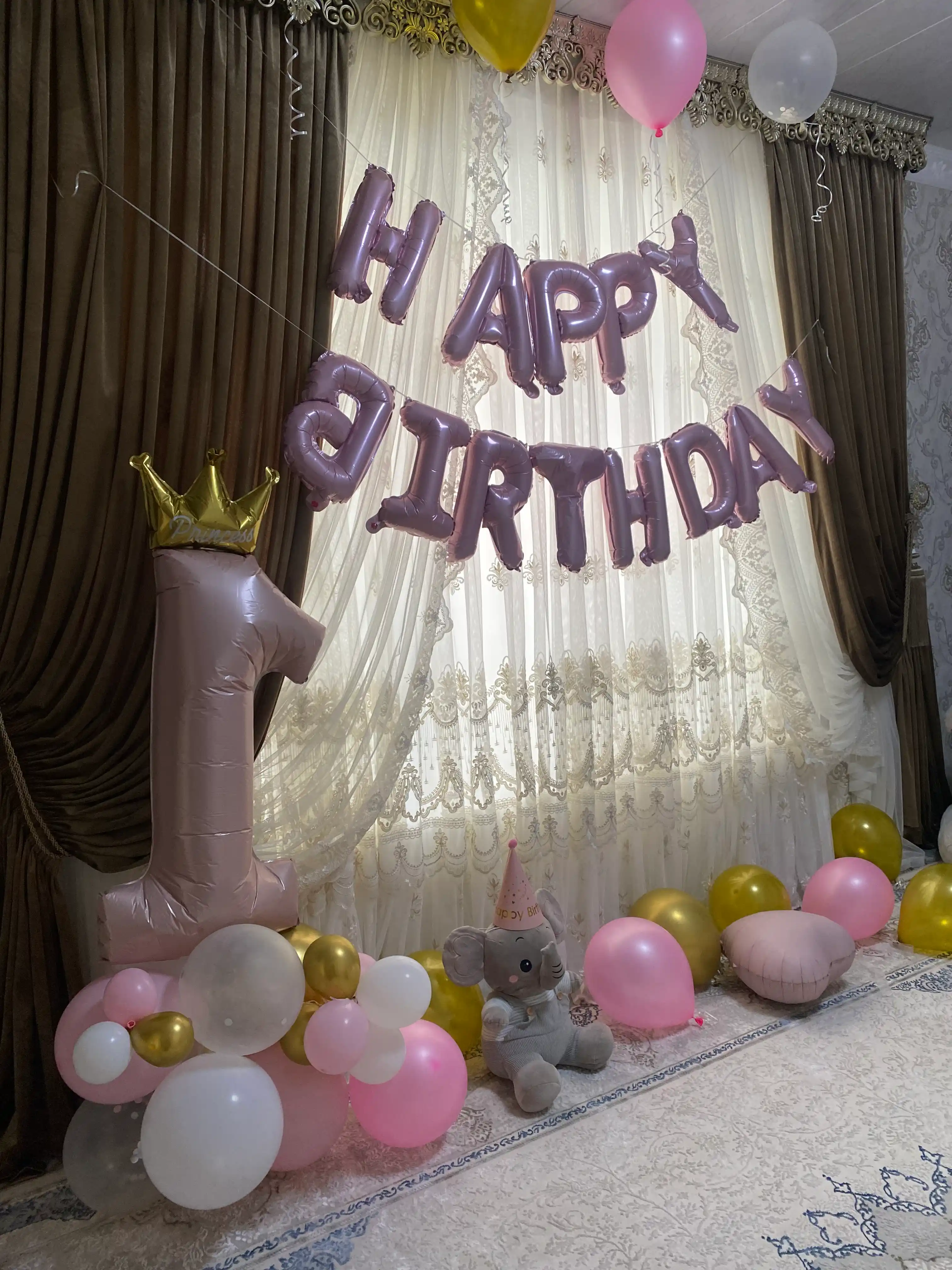 Шарики буквы "Happy Birthday" для дня рождения, надпись на стену