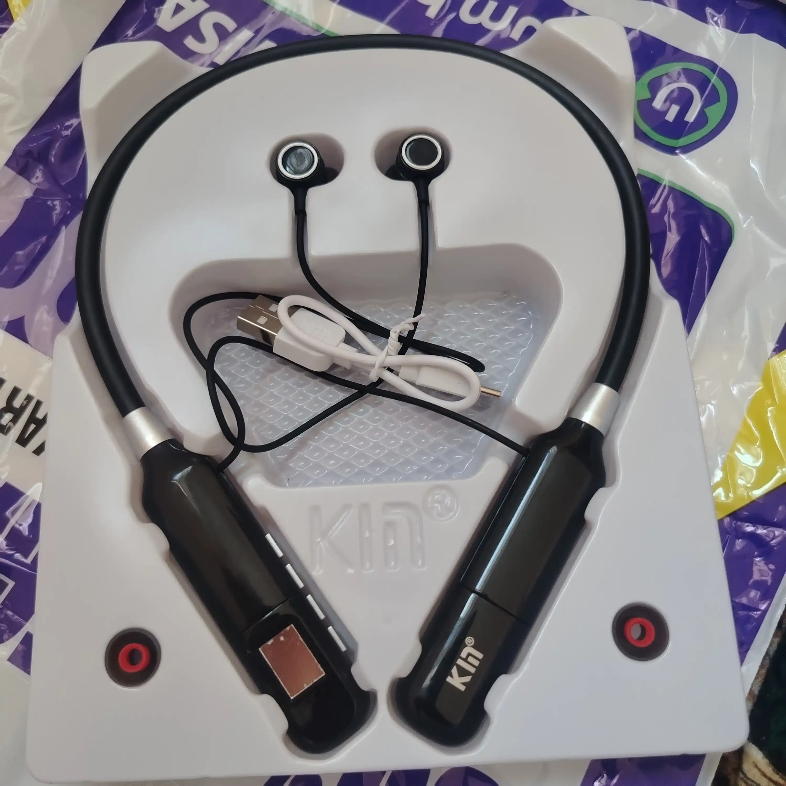 Simsiz quloqchin KIN KL112 neckband bluetooth 48 soat batareya sport naushnik