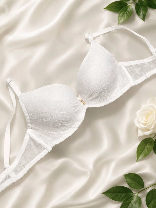 Oq byustgalter, push up byustgalter, ayollar ichki kiyimi, silliq lifchik - 
