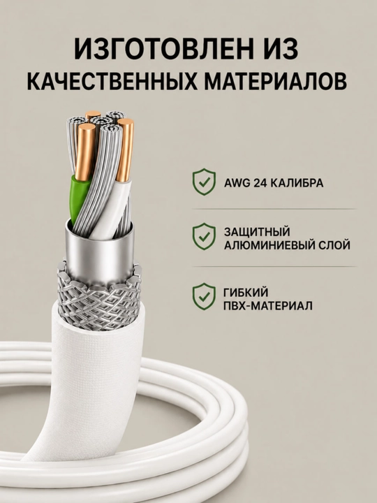 Кабель для iPhone 20W — быстрая зарядка, Type-C to Lightning, зарядный кабель для iPhone