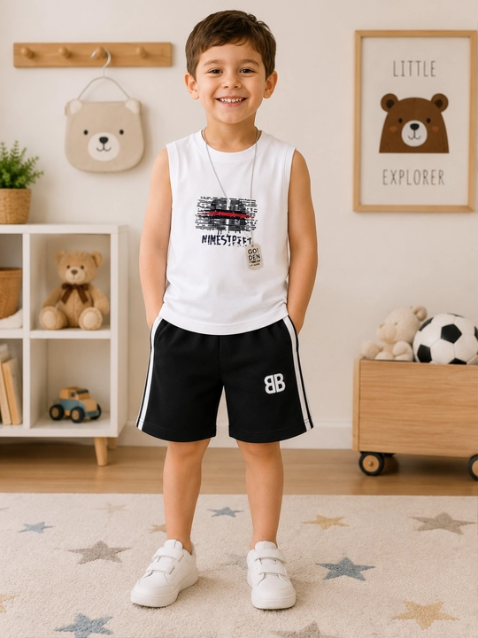 O‘g‘il bola uchun sport to‘plami, mayka, shortik, yozgi bolalar kiyim-kechagi