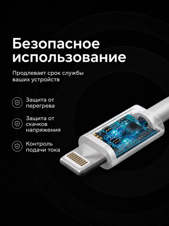 Кабель для iPhone 20W — быстрая зарядка, Type-C to Lightning, зарядный кабель для iPhone