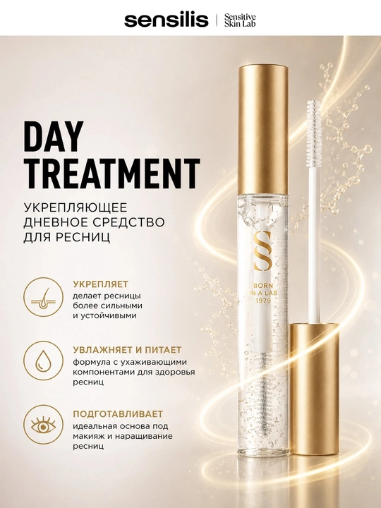 Средство для укрепления ресниц и бровей Sensilis Day Treatment Mascara, 12 мл