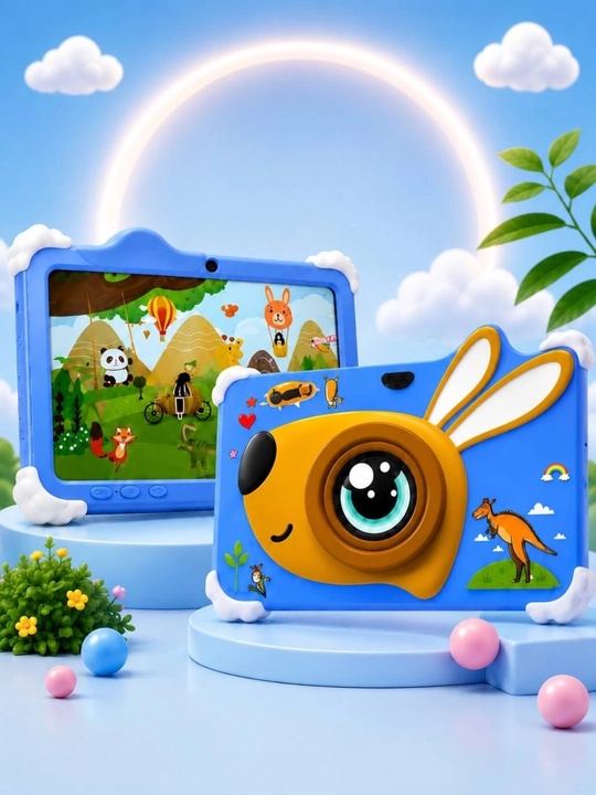 Bolalar plansheti o‘yinchoq kamera ko‘zoynak soat aksessuarlar to‘plami - 
