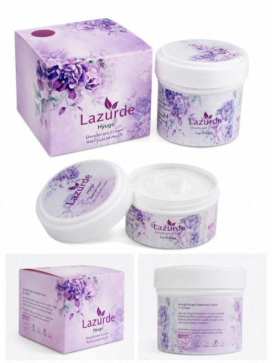 Lazurde ayollar uchun dezodorant, ter hidiga qarshi antiperspirant krem, 50 gr