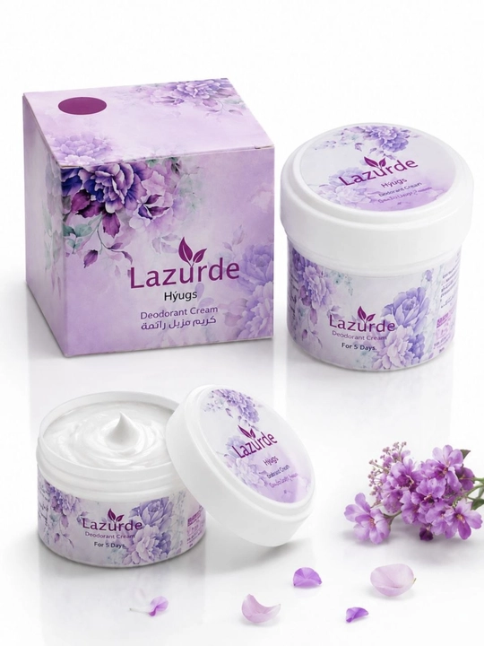 Lazurde ayollar uchun dezodorant, ter hidiga qarshi antiperspirant krem, 50 gr