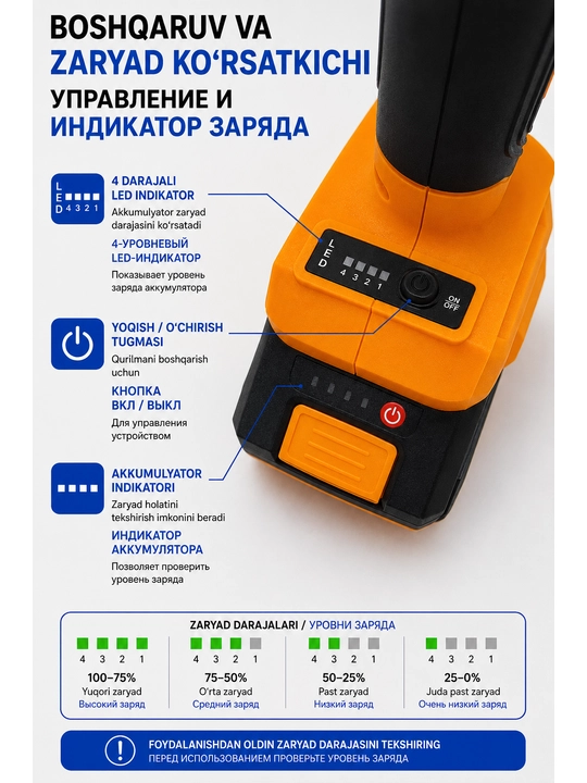 COOFIX |akkumulyatorli bog‘ qaychisi, 20 V tok kesuvchi