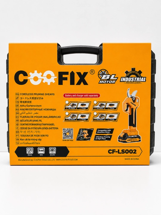 COOFIX |akkumulyatorli bog‘ qaychisi, 20 V tok kesuvchi