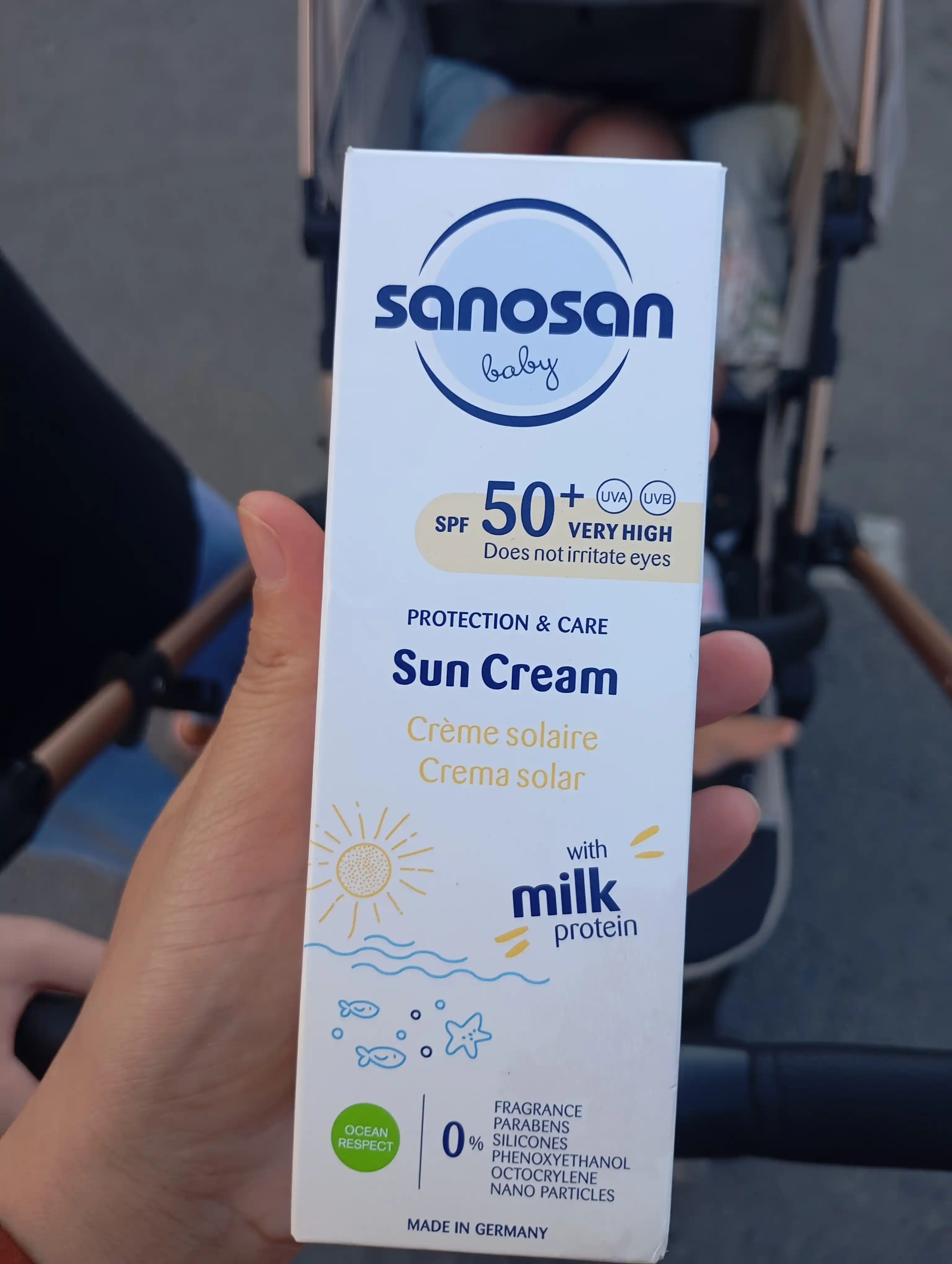 Крем Sanosan Baby солнцезащитный SPF 50 0 м+, 75 мл