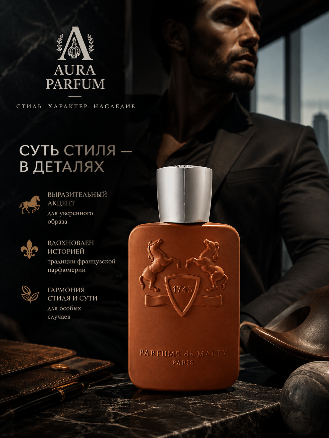 Atirlar erkaklar uchun Althaïr Parfums de Marly,erkaklar atirlari xar fasl uchun racpiv