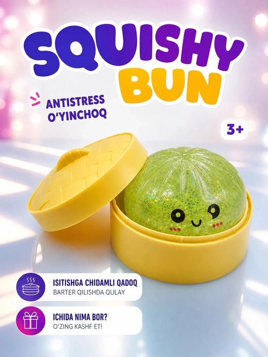Squishy Bun антистресс мягкая игрушка для детей, приятная и увлекательная игрушка - 