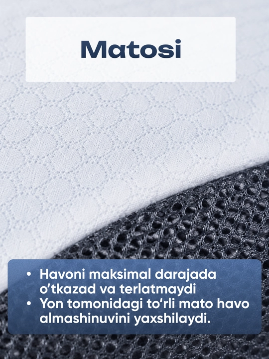 Bo‘yin va yelka uchun Memory Foam anatomik ortopedik yostiq