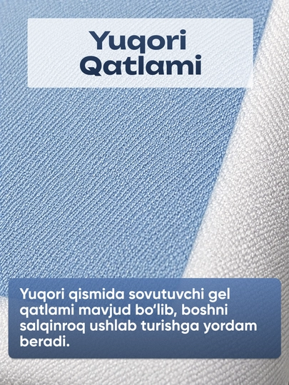 Ortopedik Memory Foam Gel Yostiq – bo‘yin va yelka uchun yostiqlar