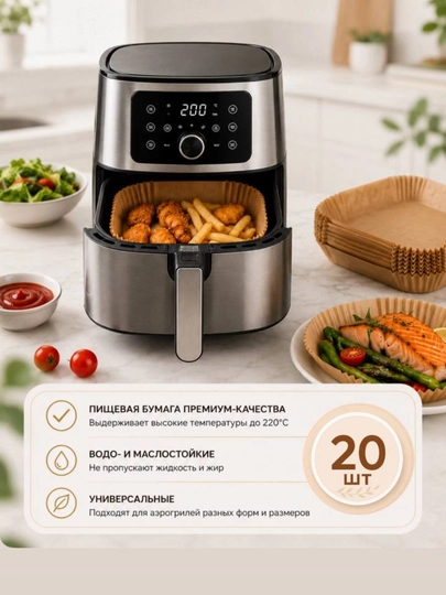 Пергаментная бумага для аэрогриля 10,20,30,50, 100 шт