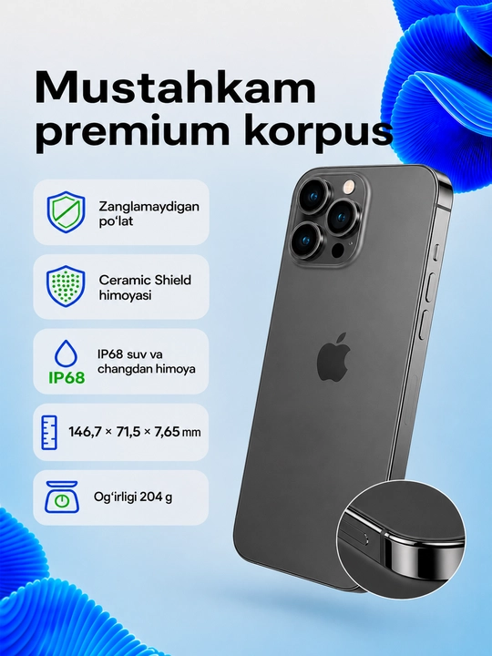 Apple iPhone 13 Pro —  процессор A15 Bionic, Face ID, SIM + eSIM зарегистрированы