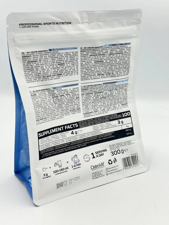 OstroVit Creatine monohydrate, креатин моногидрат порошок 300 гр