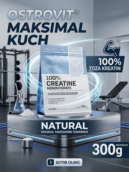 OstroVit Creatine monohydrate, креатин моногидрат порошок 300 гр