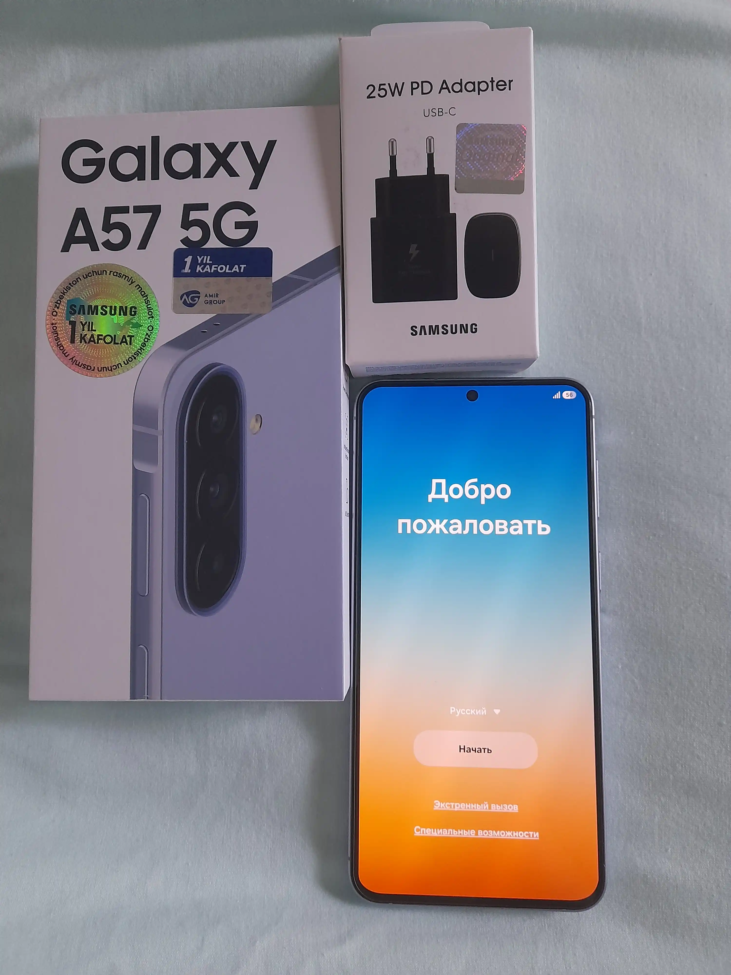 Samsung A57 5G, smartfoni, 50MP, sAMOLED, 120Hz, Sovg'asiga adapter