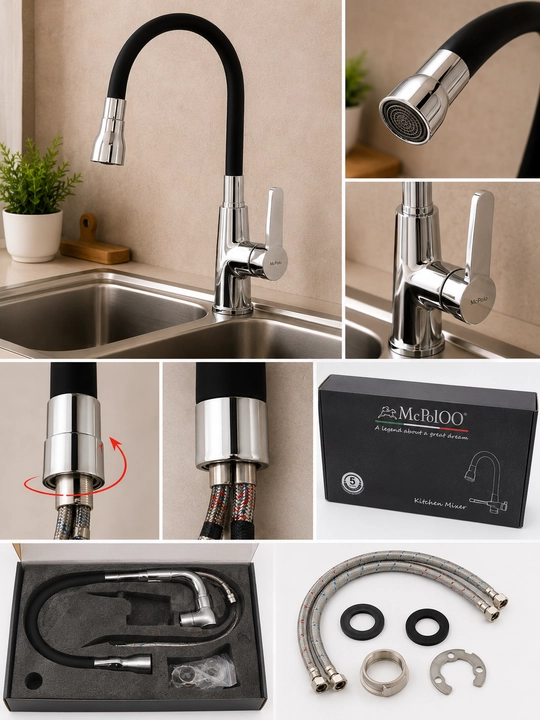Смеситель для кухни McPolo MFA21115, хром - 