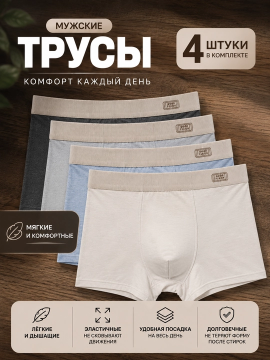 Мужские трусы боксеры