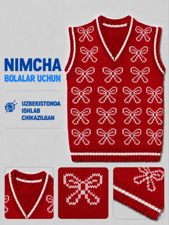 2 yoshli bolalar uchun issiq nimcha — turkiya iplaridan to‘qilgan bolalar kiyimi - 