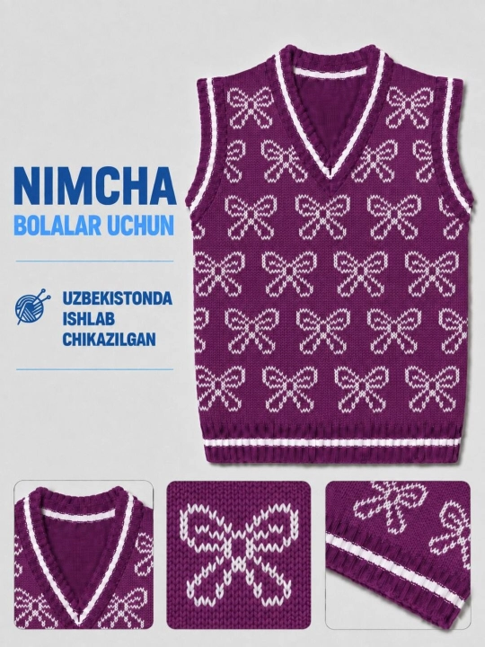 2 yoshli bolalar uchun issiq nimcha — turkiya iplaridan to‘qilgan bolalar kiyimi - 